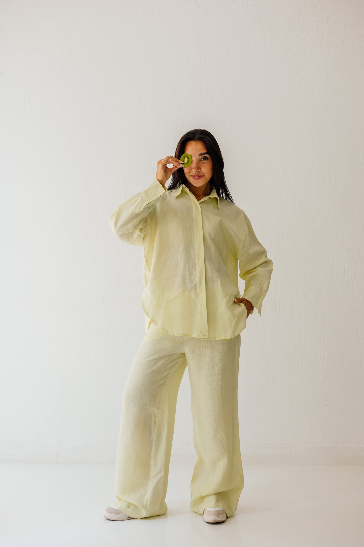 Basic Pant In Butter-yellow