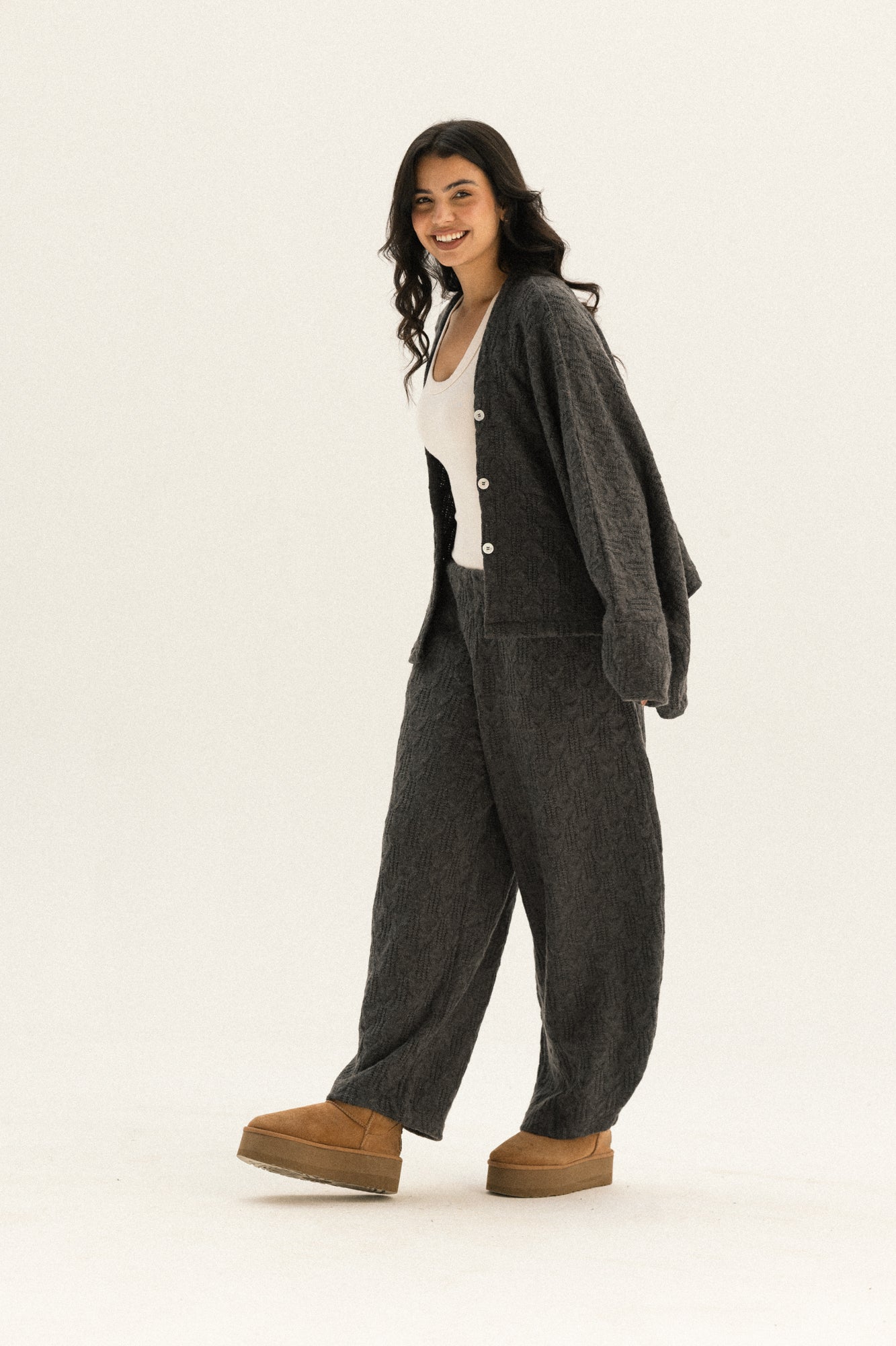 Cape Set In Dark-grey