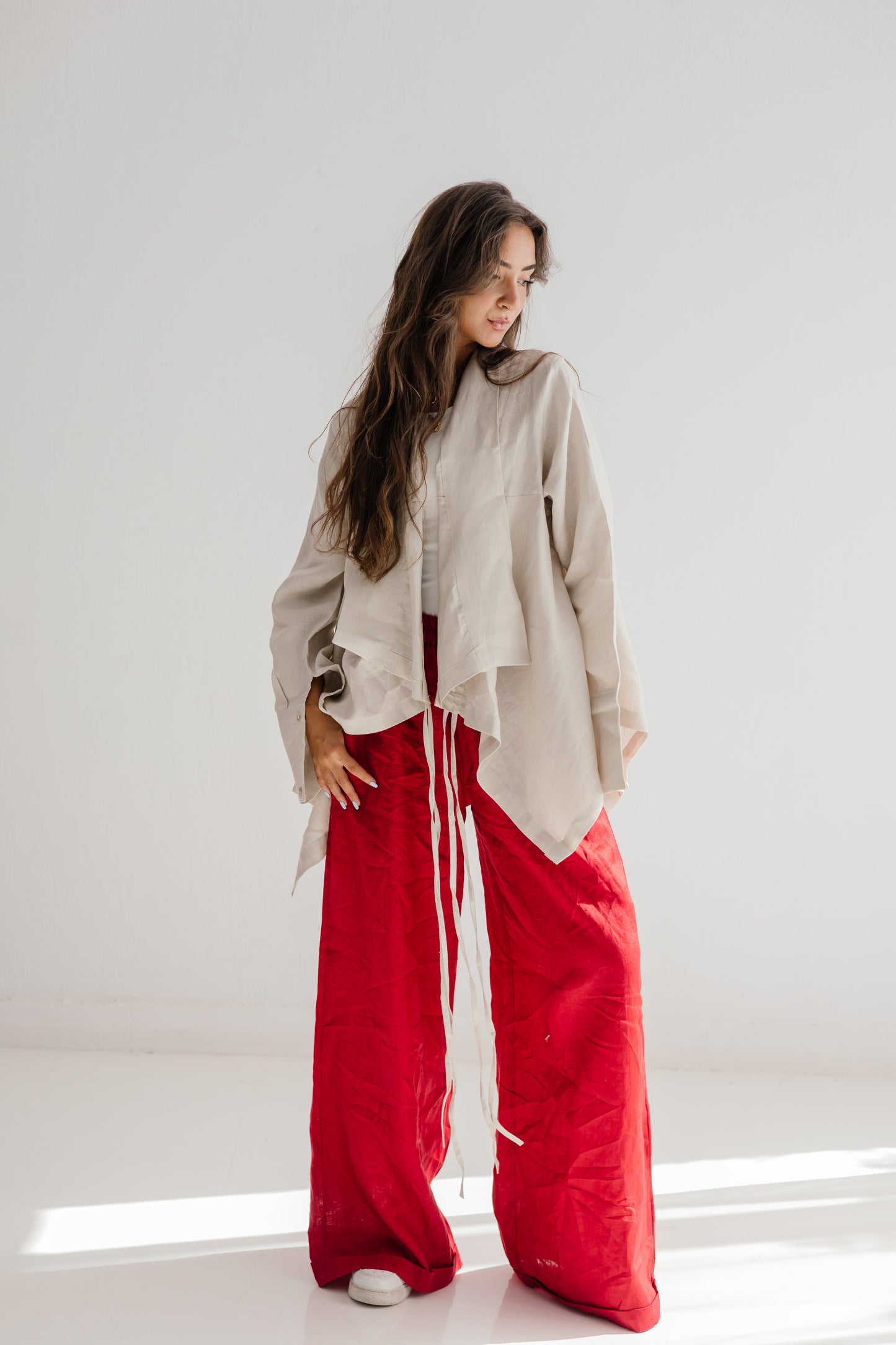 Elastic Kimono In Creamy