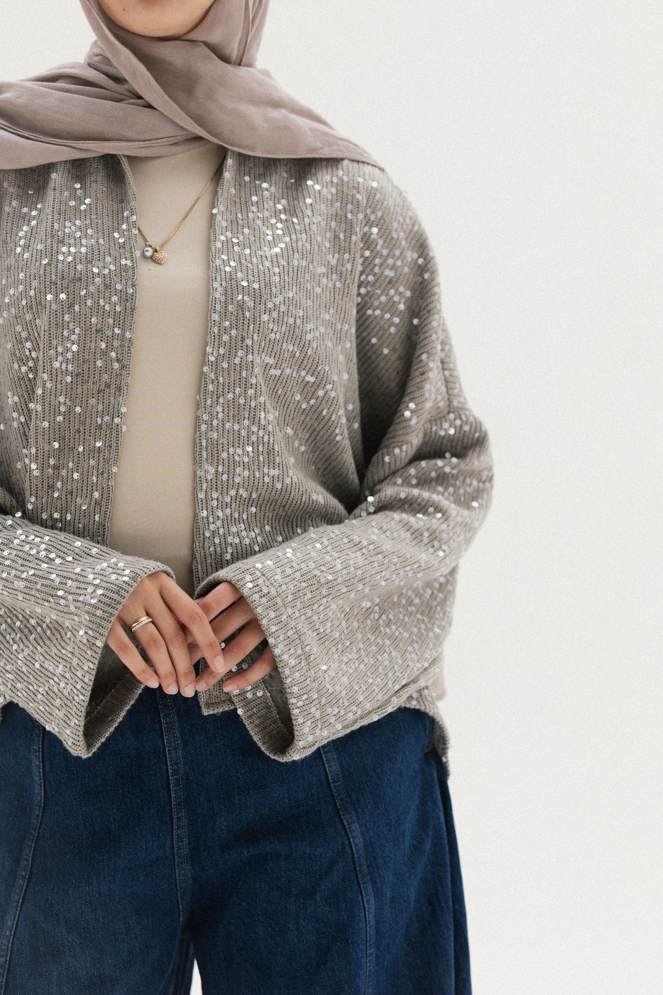 Bling Bling Kimono In Griesh