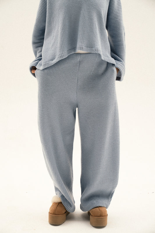Balloon Knitted Pant In Blue