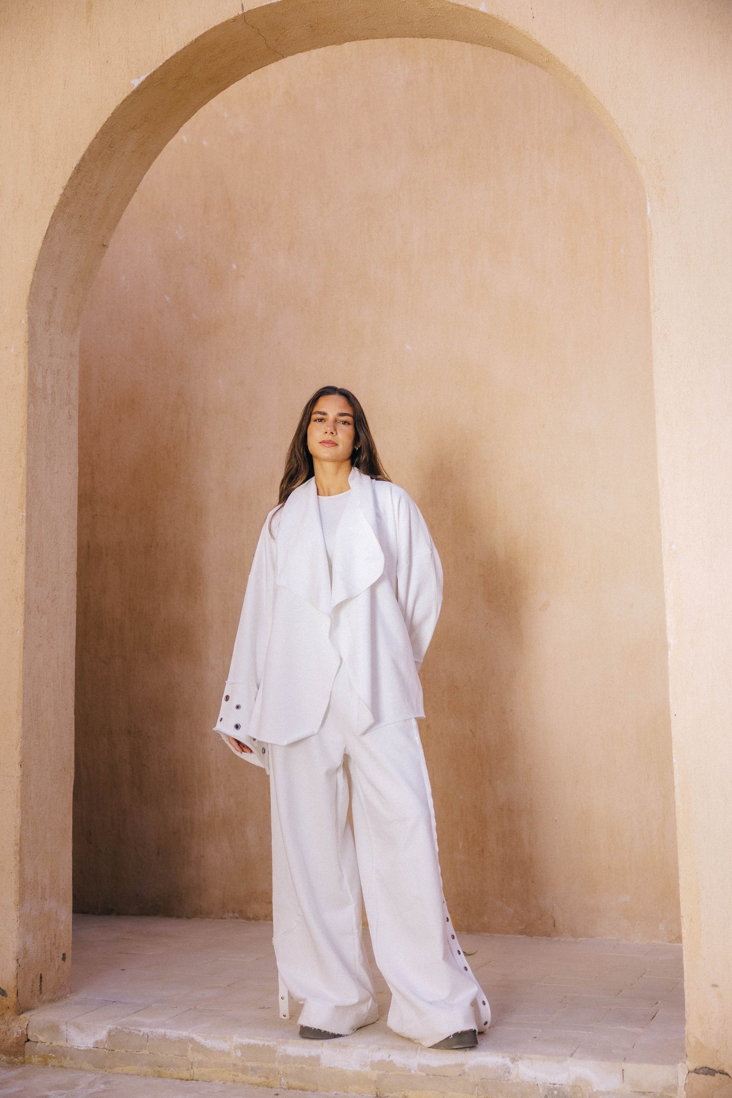 Rouh Cotton Set In Off-white