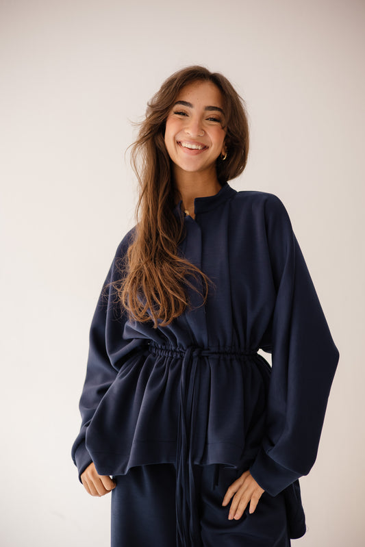 Elastic Set In Navy-blue