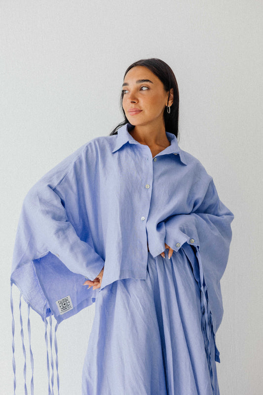Fringes Shirt In Blue