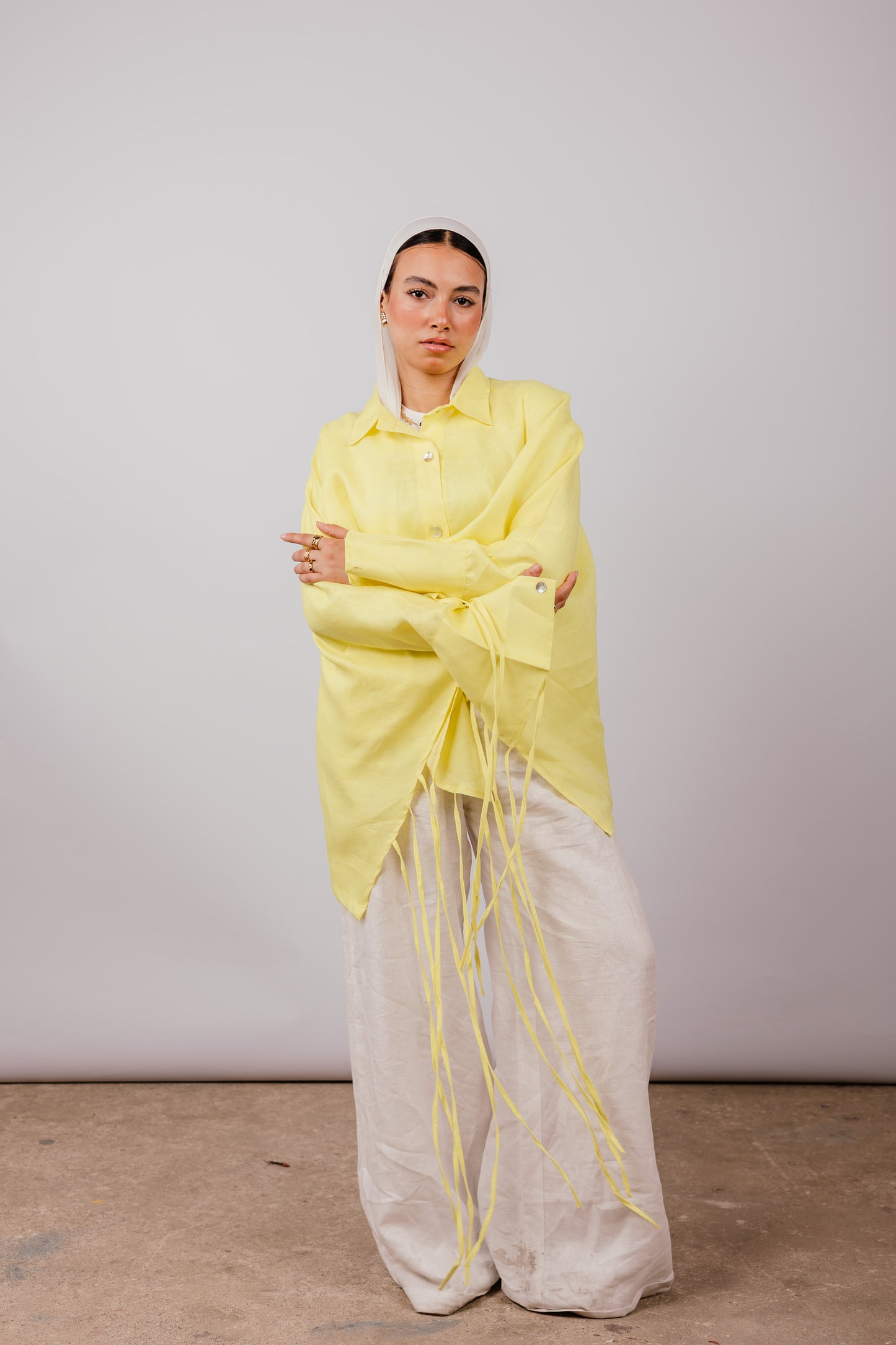 Fringes Shirt In Yellow