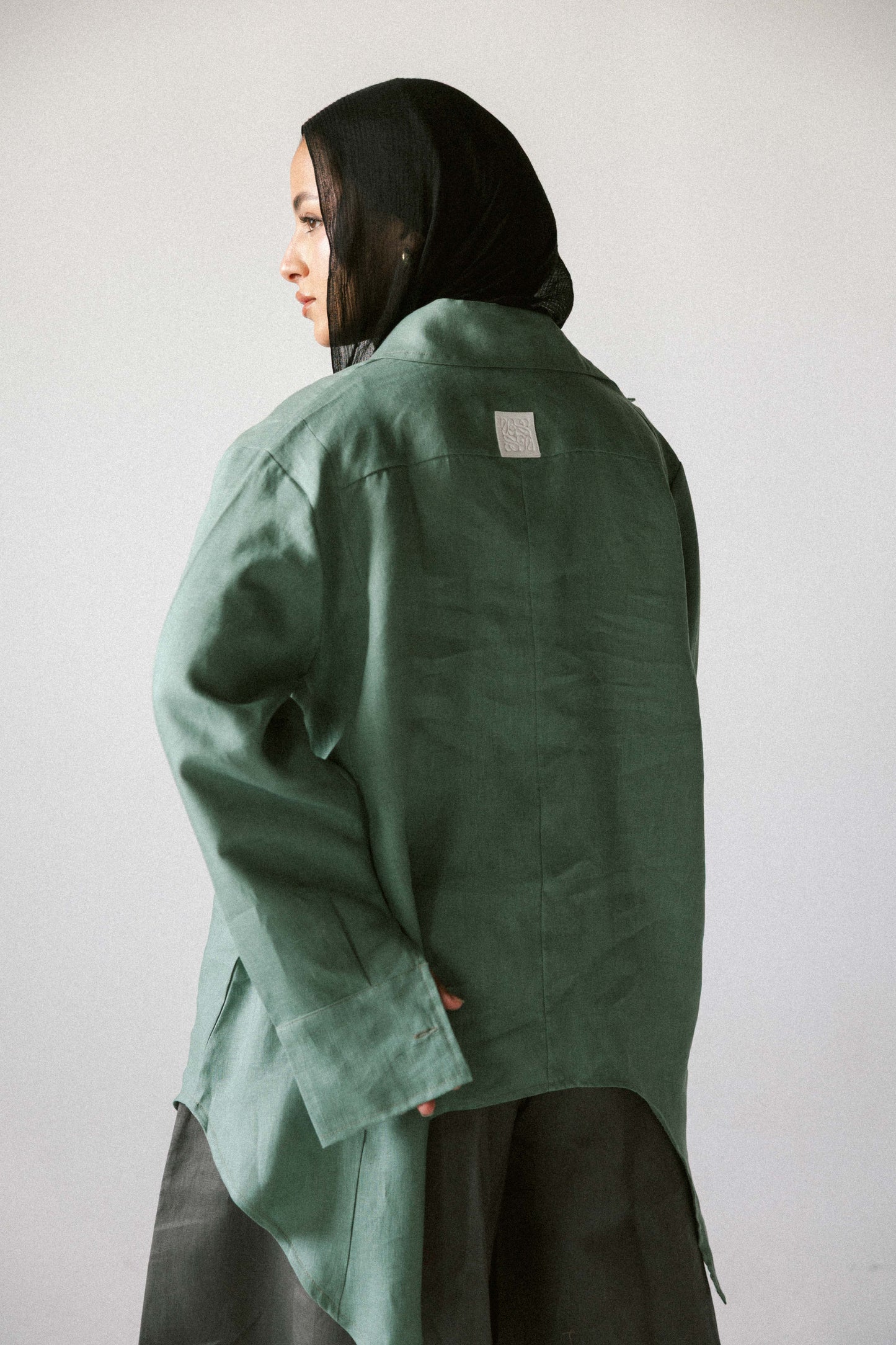 Round shirt in pistachio