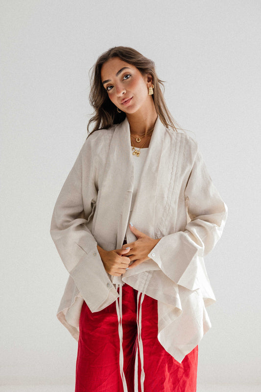 Elastic Kimono In Creamy