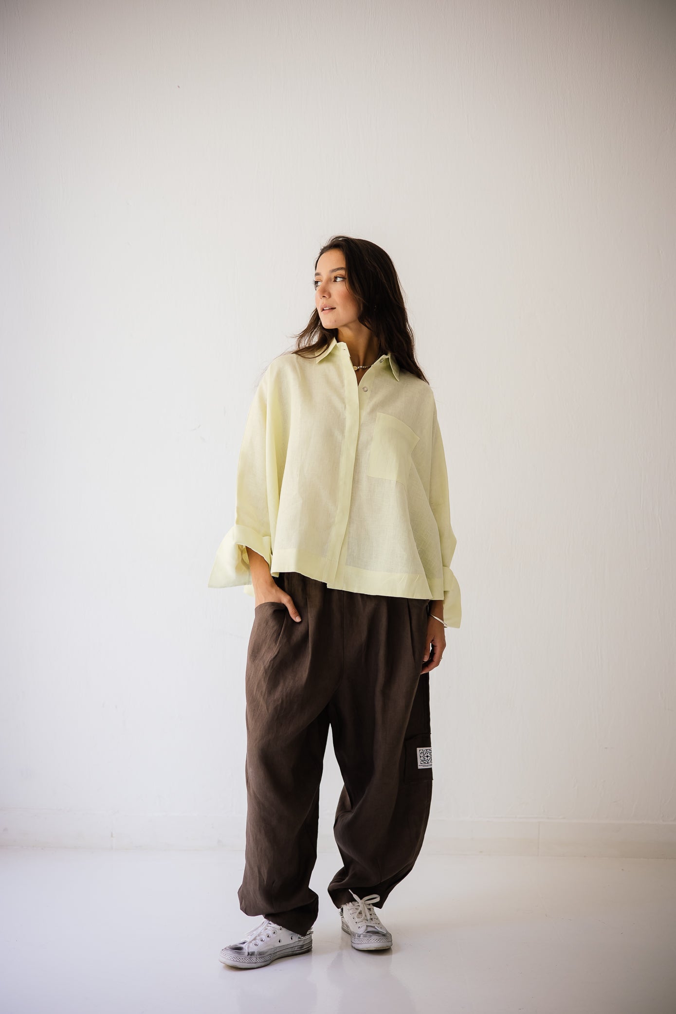 Butter-fly Shirt In Butter-yellow