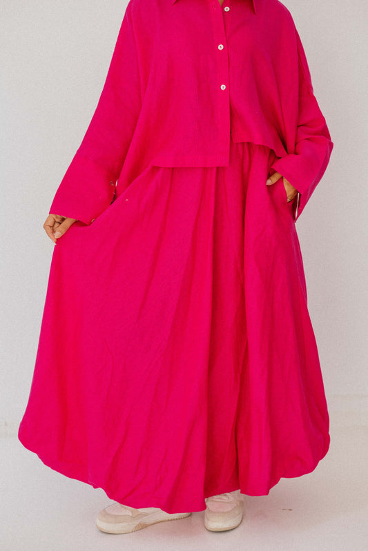 Balloon Skirt In Fuchsia