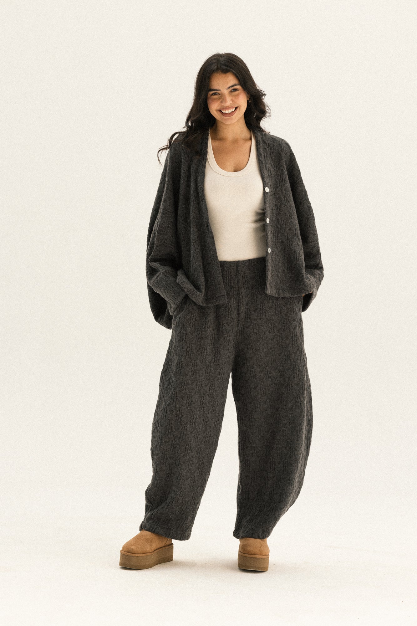 Cape Set In Dark-grey