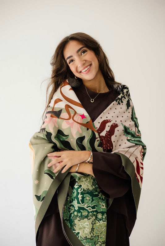 Palms Velvet Scarf