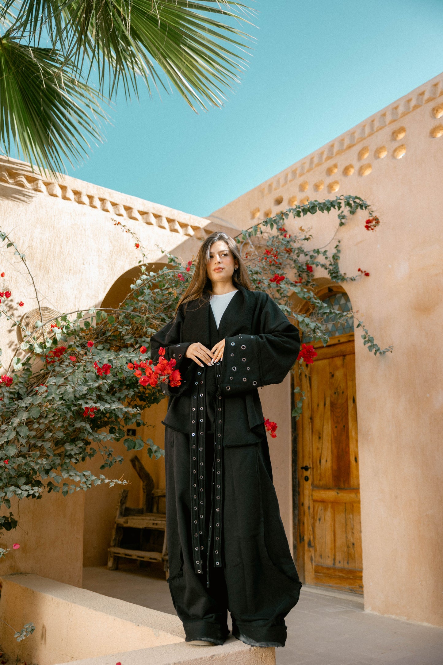 Rouh Cotton Set In Black