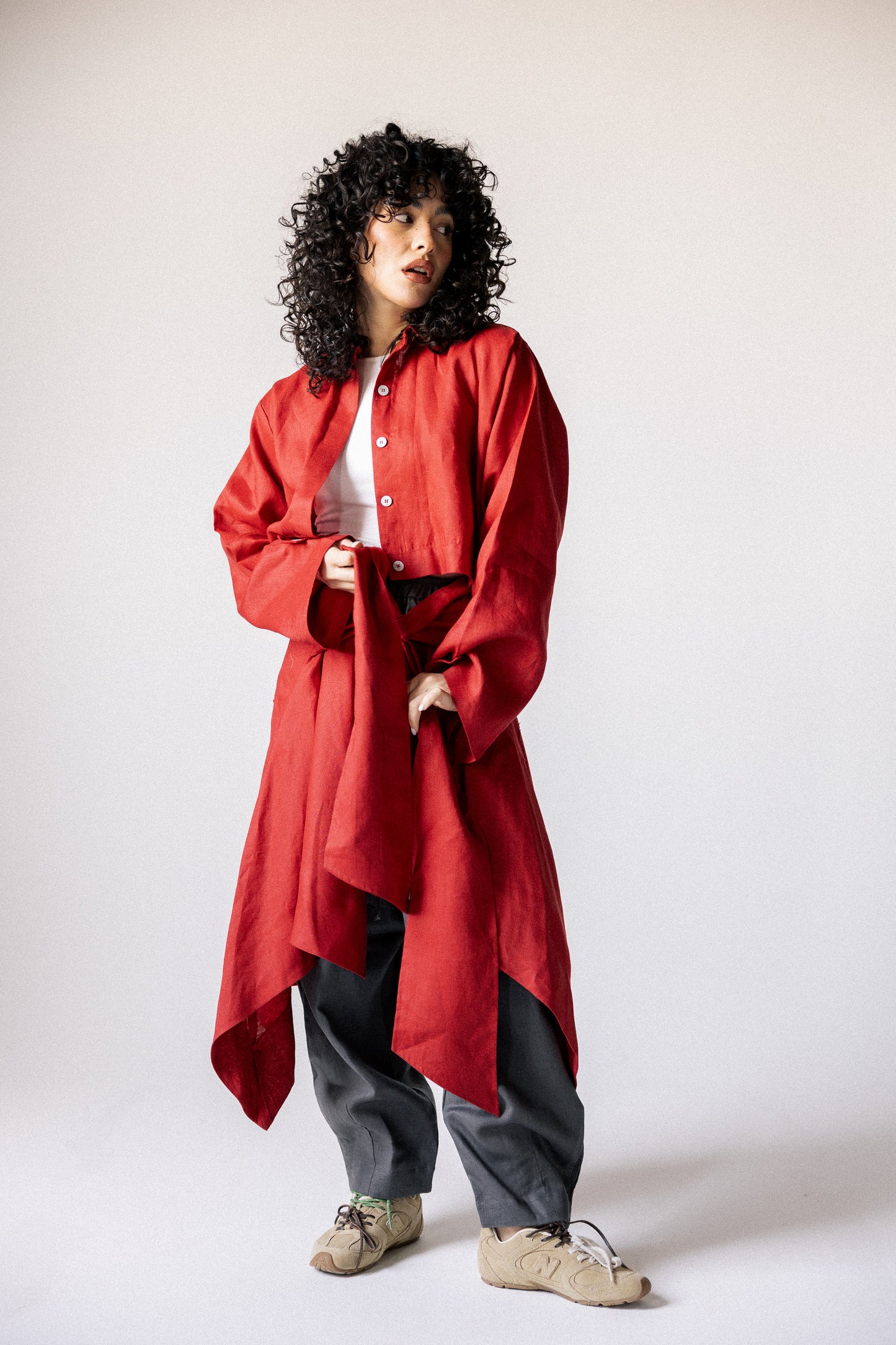 Rap-up shirt in red