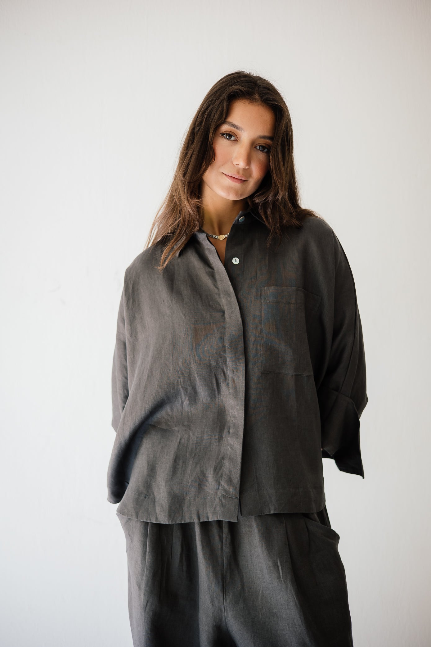 Butterfly Shirt In Dark-grey