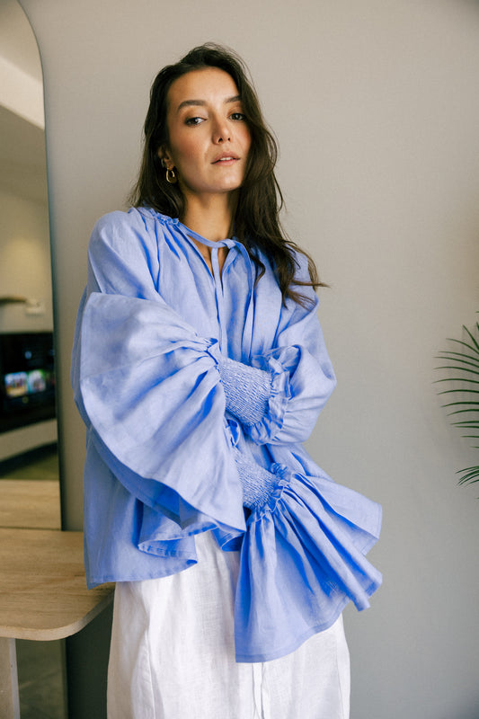 Elastic top in blue