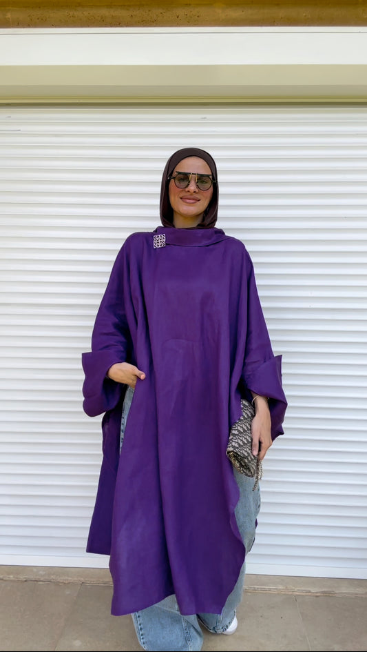 Long Ribbon Top In Purple