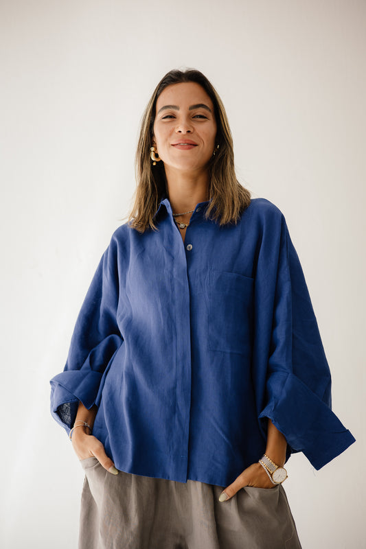 Butterfly Shirt In Royal Blue