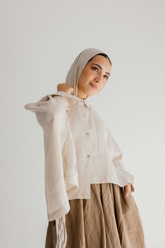 Fringes Shirt In Creamy