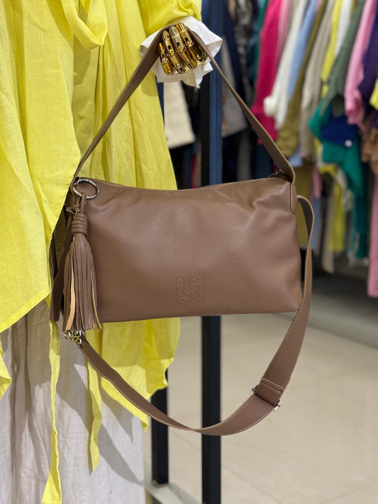 Double Shoulder Bag In Camel