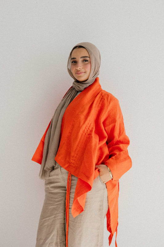 Elastic Kimono In Orange