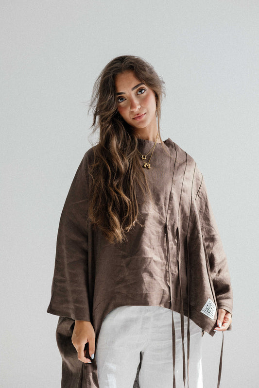 Side To Side Top In Brown