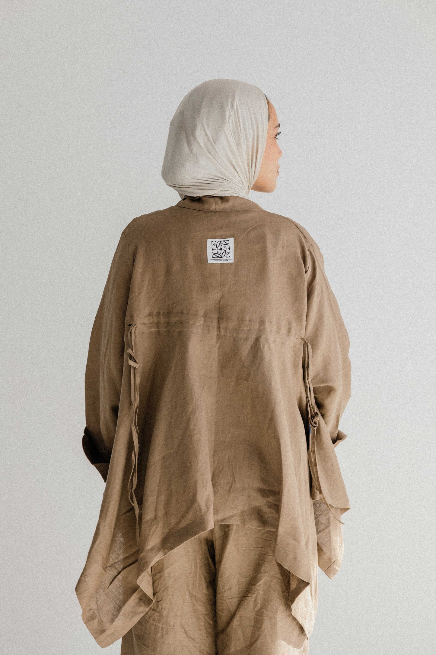 Elastic Kimono In Light-brown