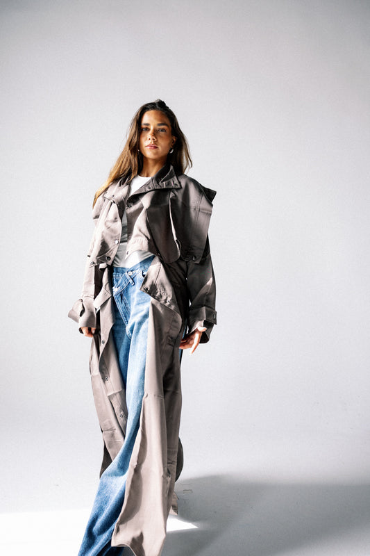 Jouzoor tensile coat in brown