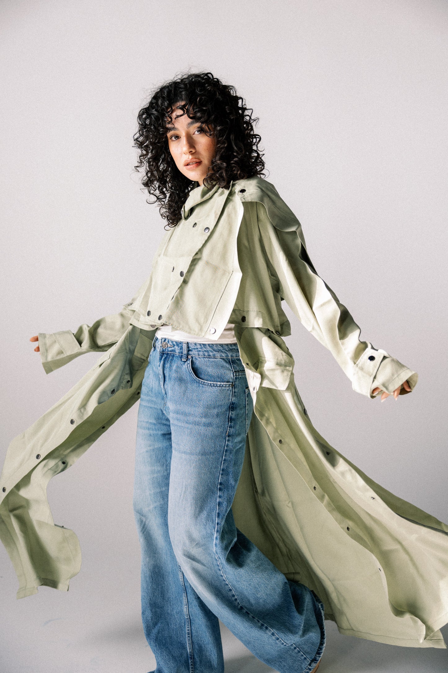 Jouzoor tensile coat in mint