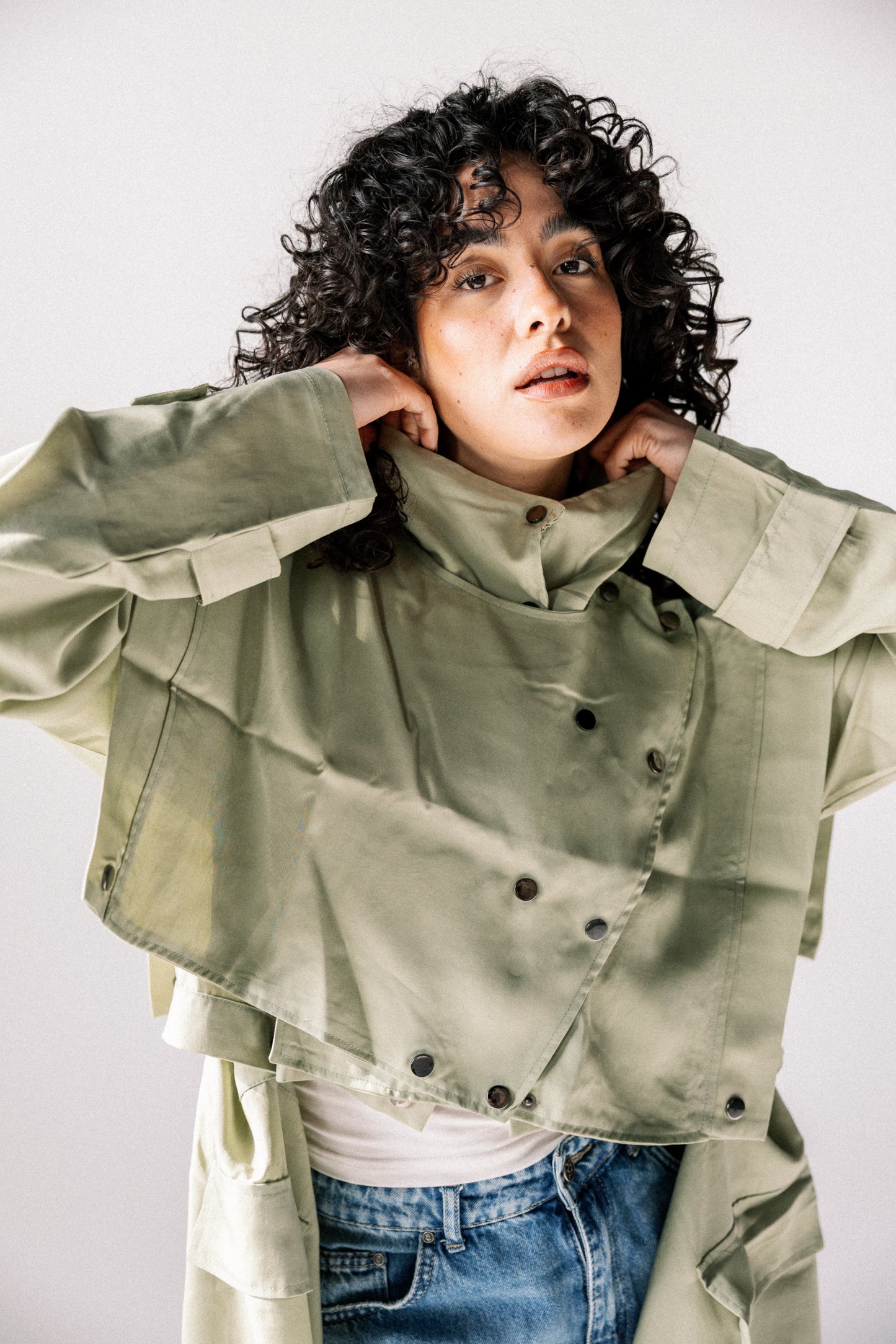 Jouzoor tensile coat in mint