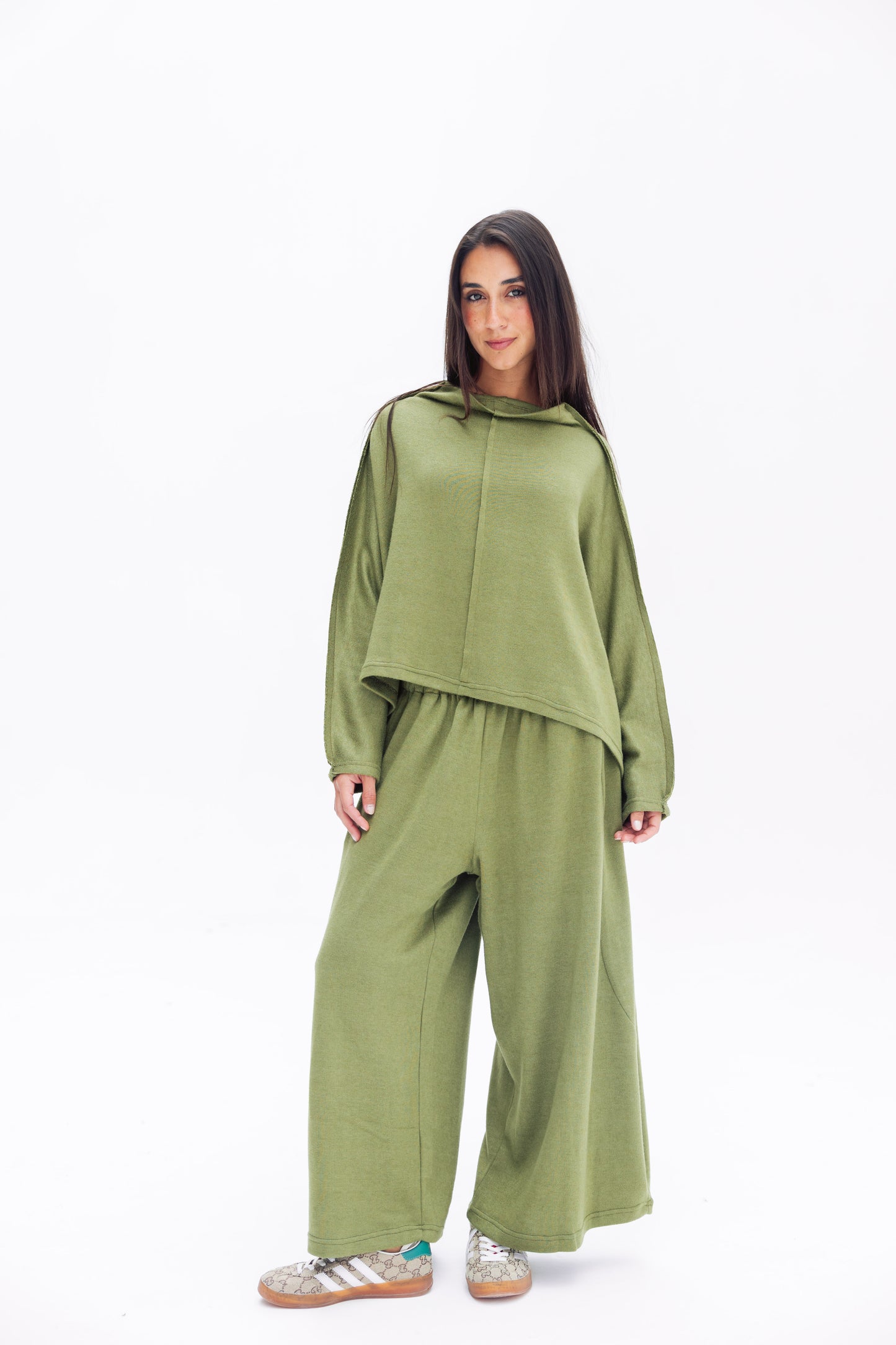 Signature wool set in lime green