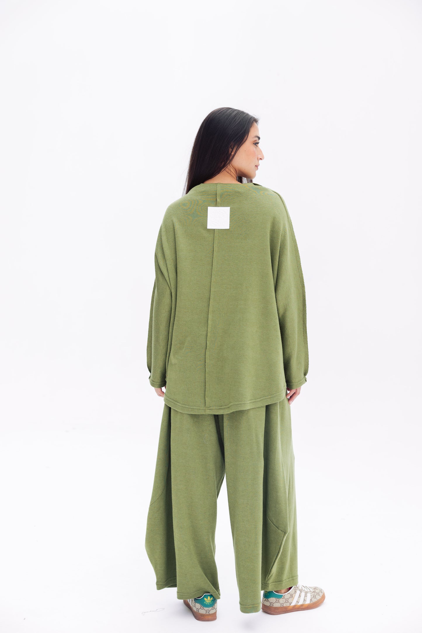 Signature wool set in lime green
