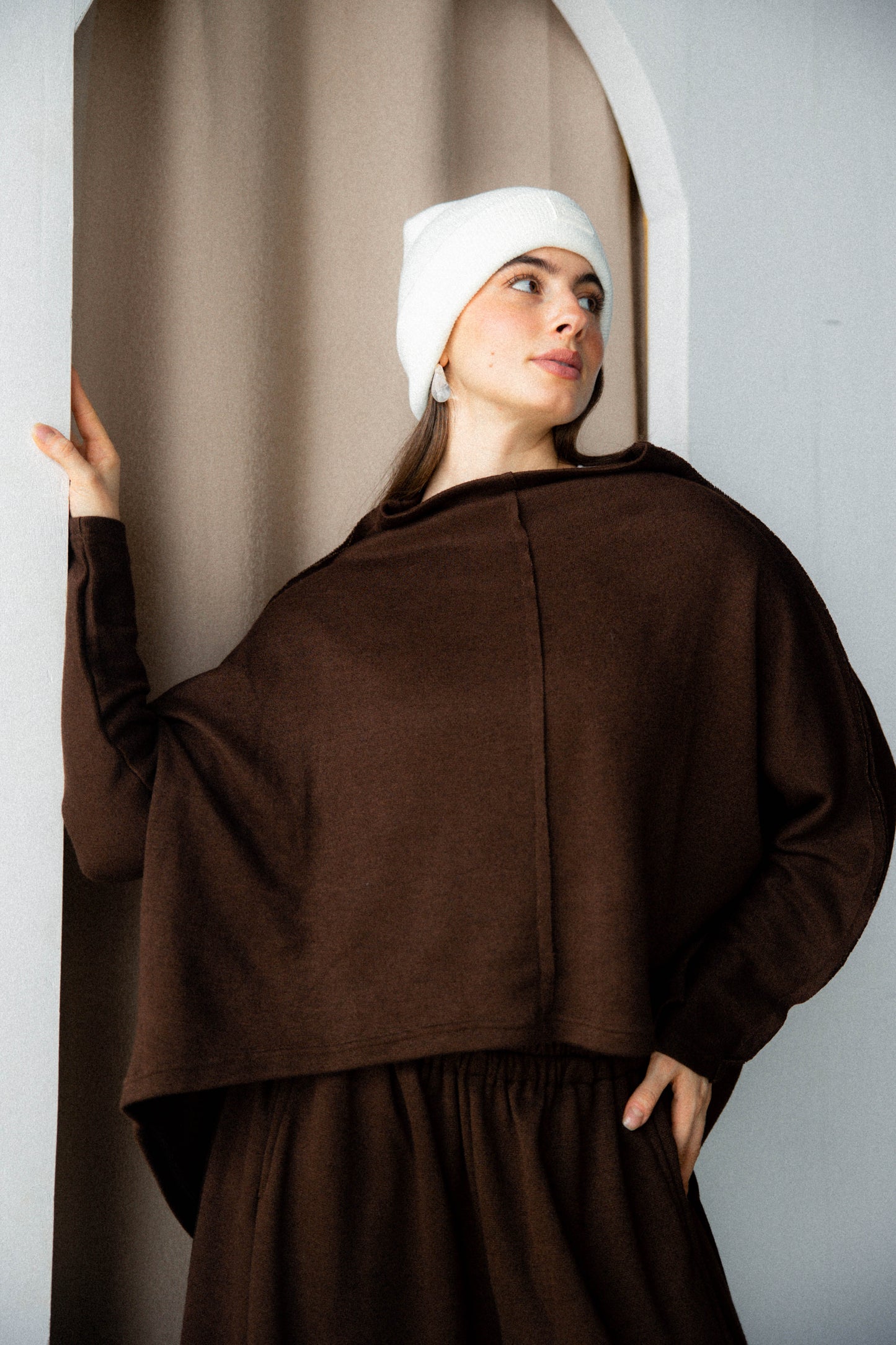 Signature wool set in brown
