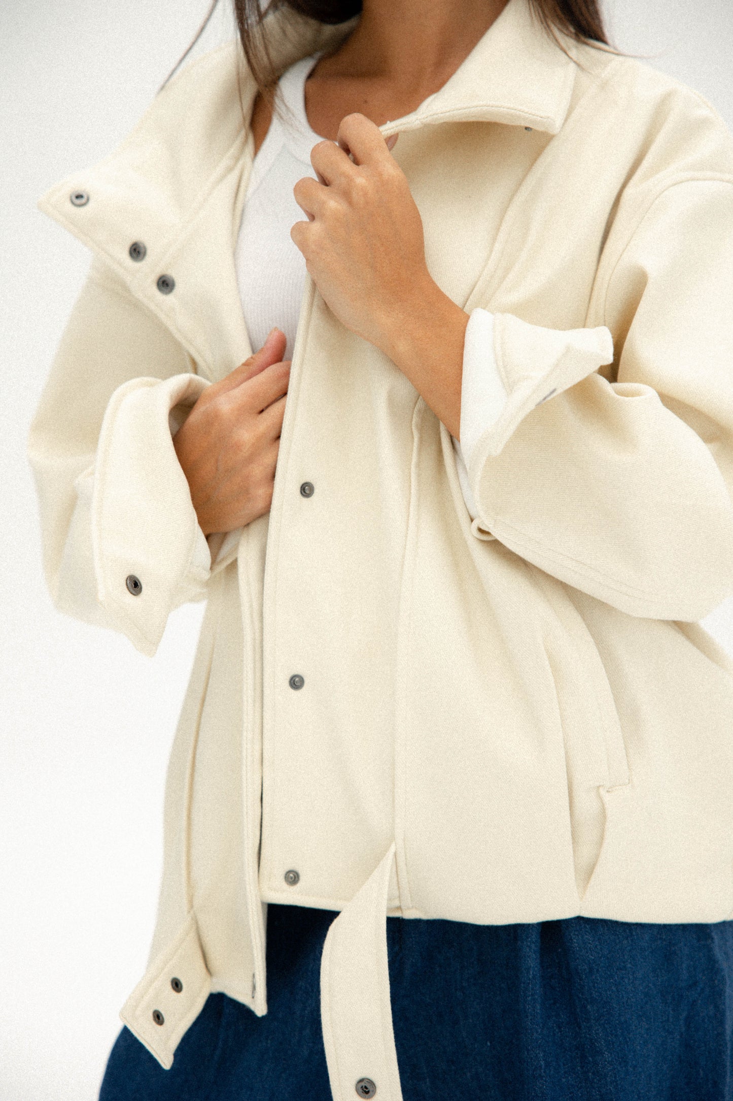 Signature balloon jacket off-white