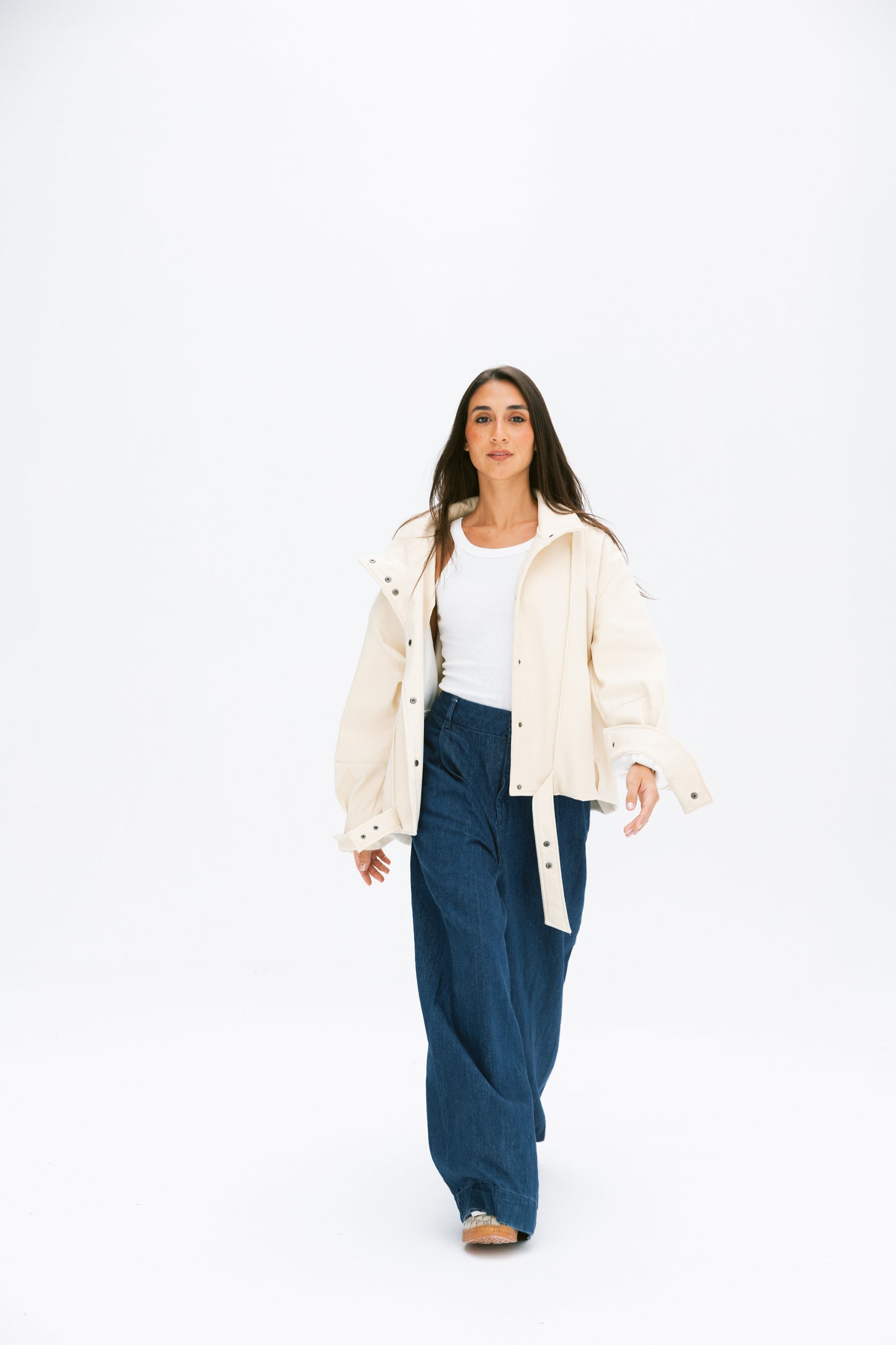 Signature balloon jacket off-white