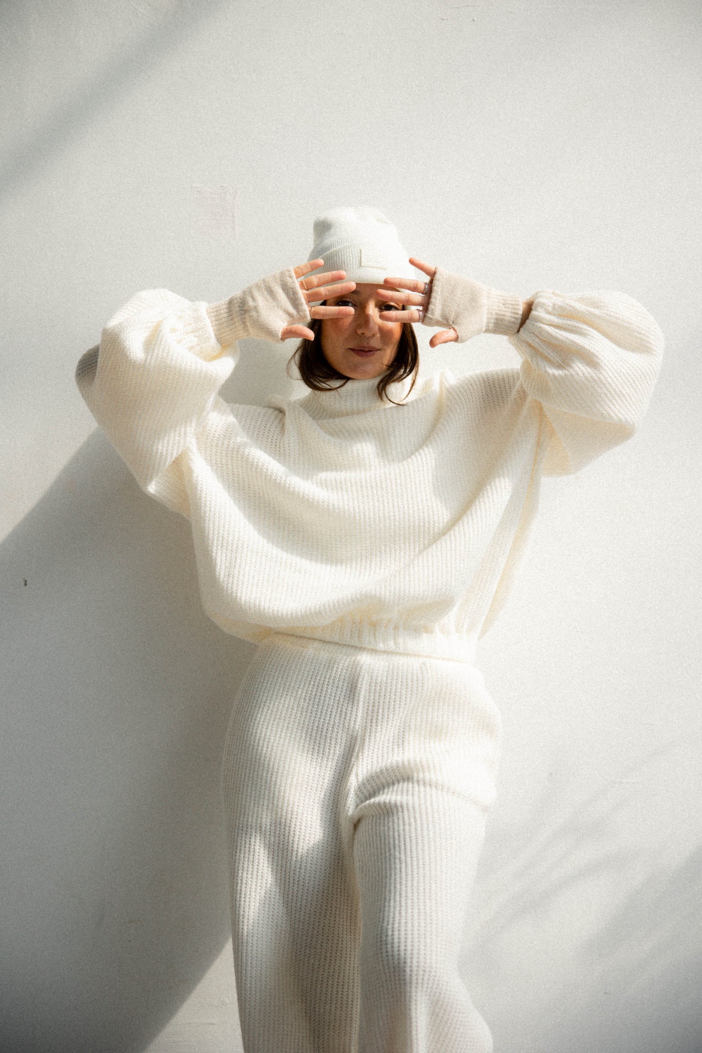 Elastic Knitted Set In Off-white