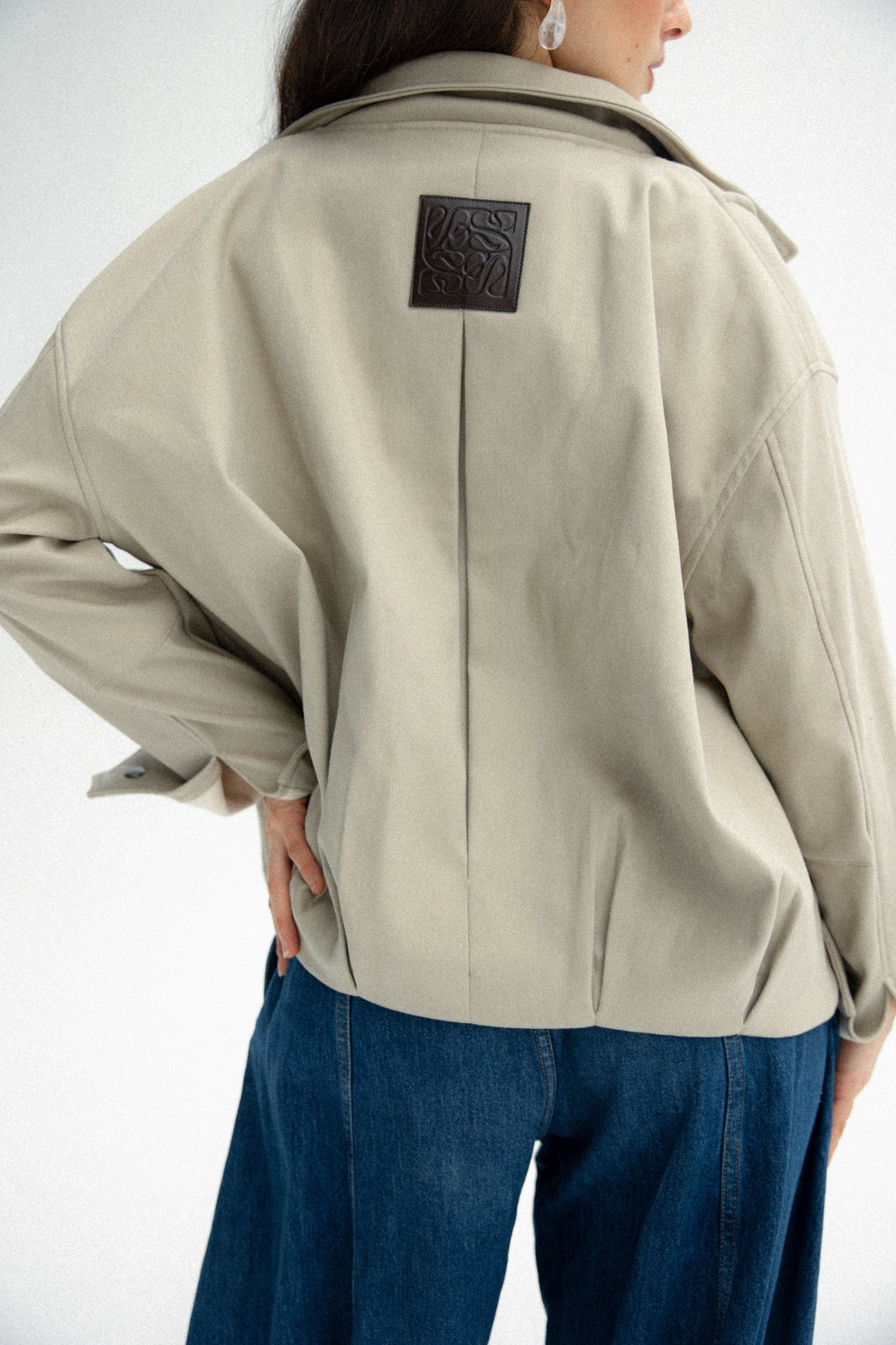 Signature balloon jacket in cafe