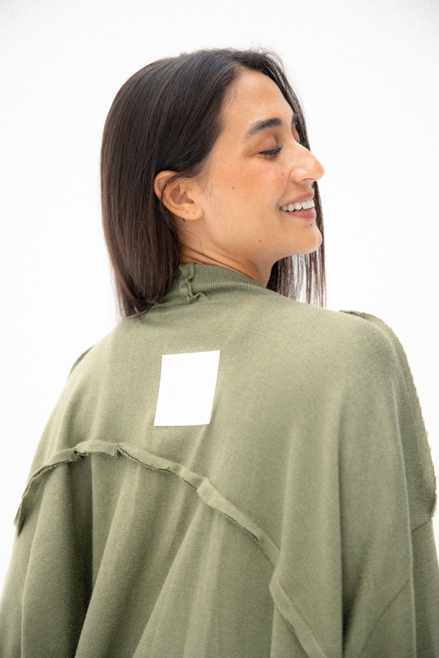 V kimono in green