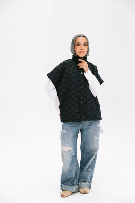 Puffer vest in black