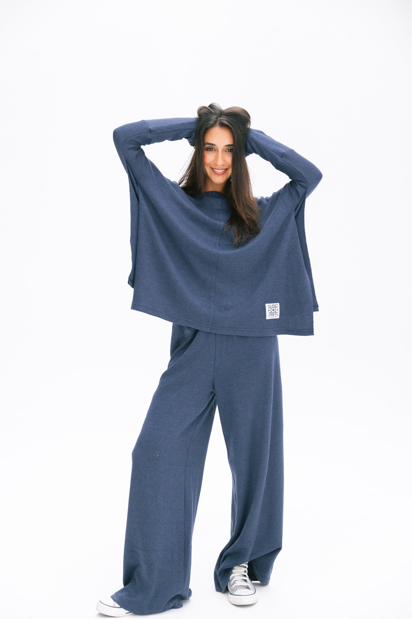 Basic wool set in navy blue