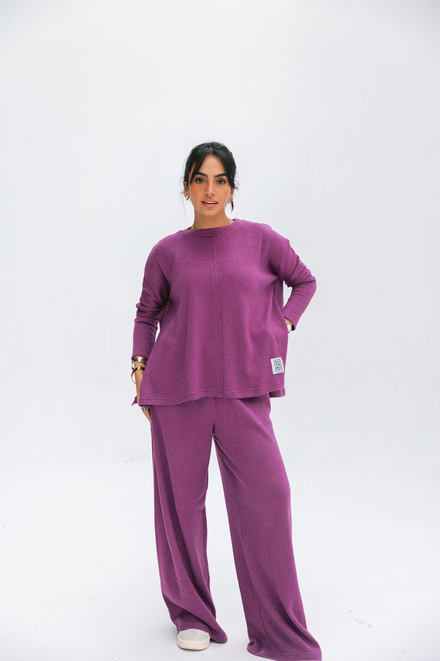 Basic wool set in fuchsia