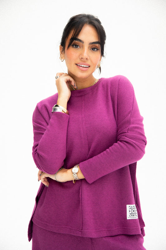 Basic wool set in fuchsia