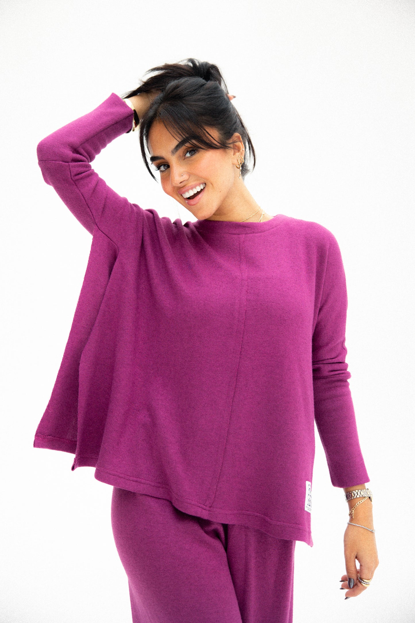 Basic wool set in fuchsia