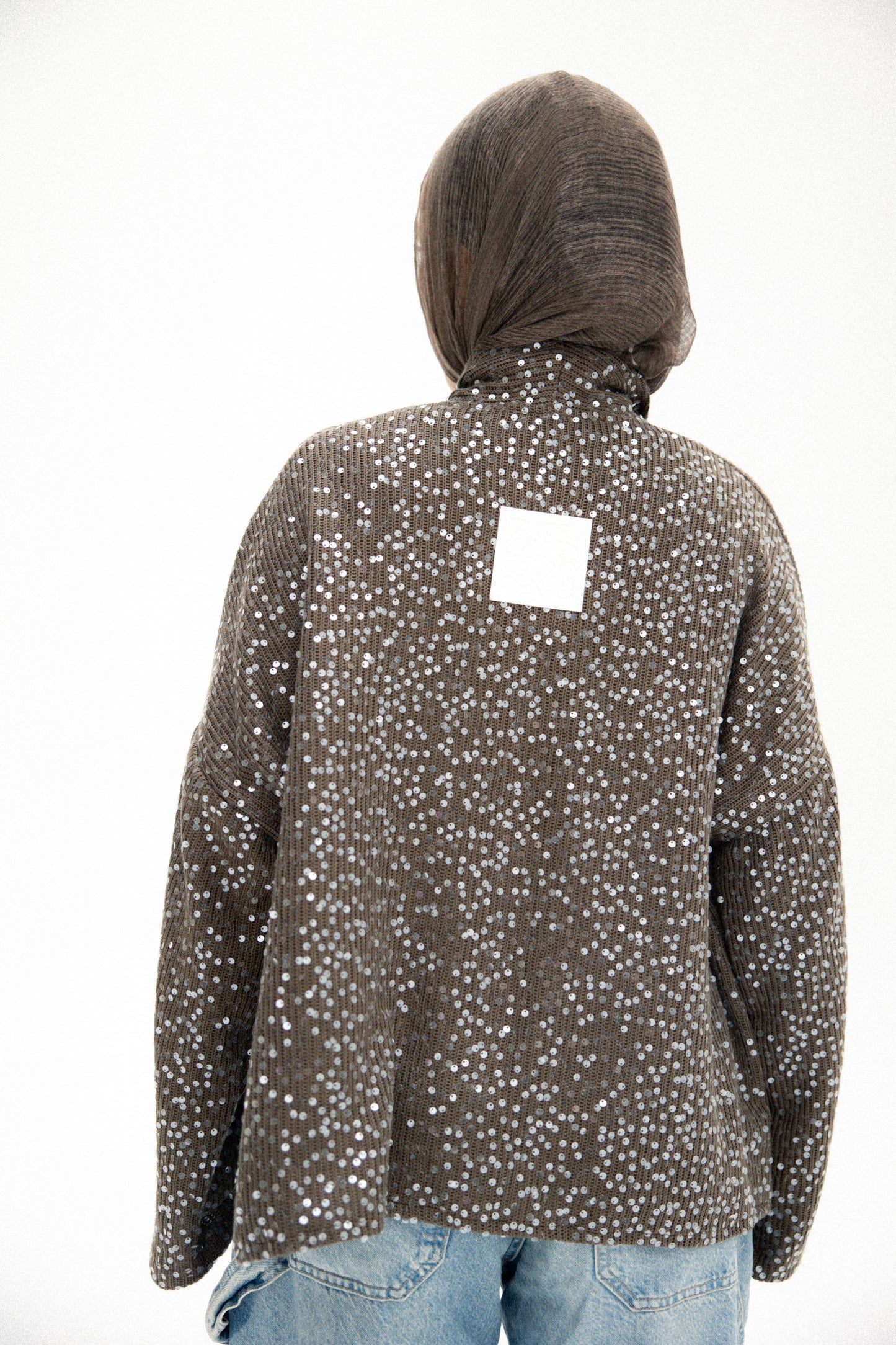 bling bling kimono in dark brown