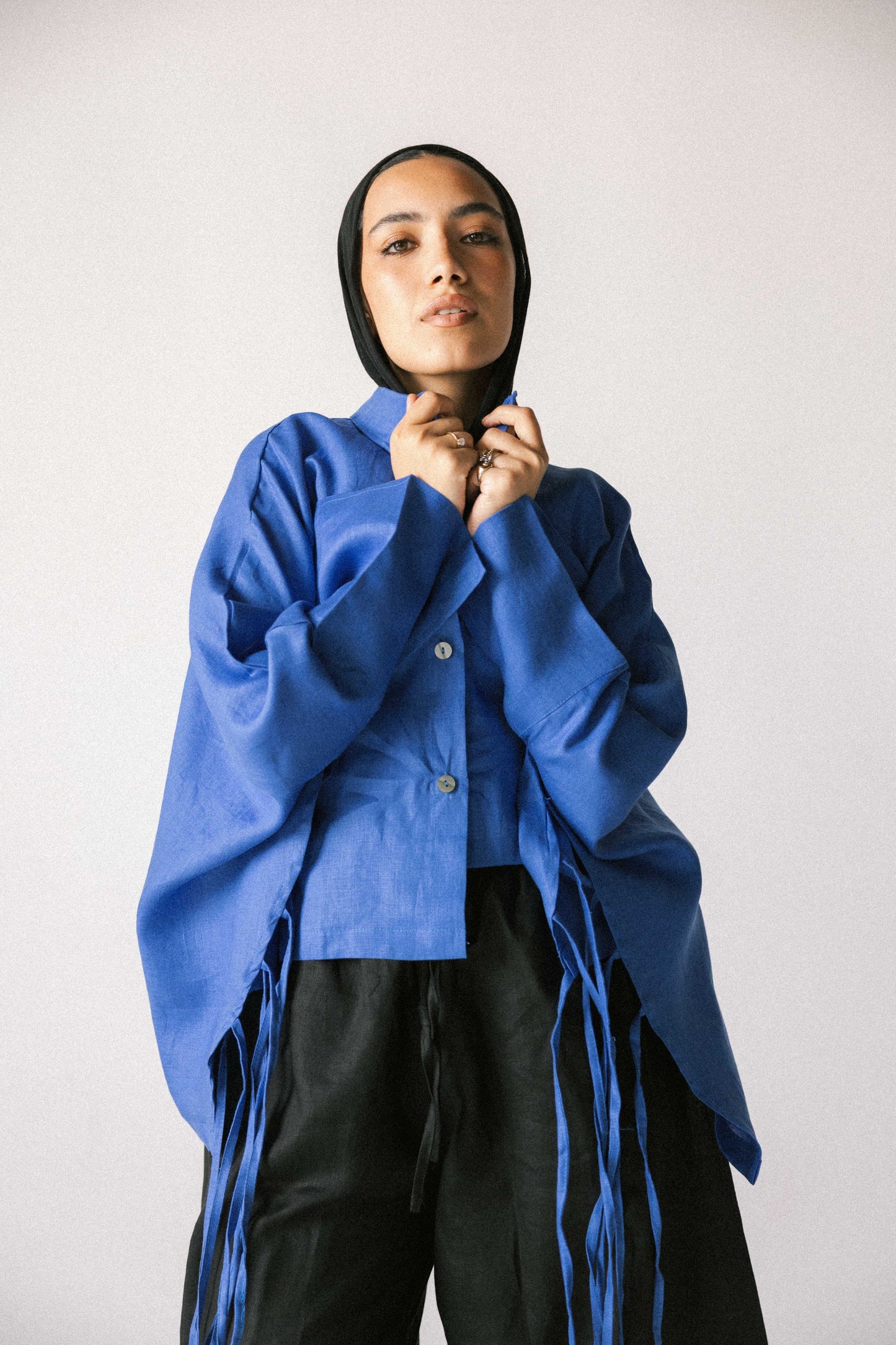 Fringes shirt in Royal blue