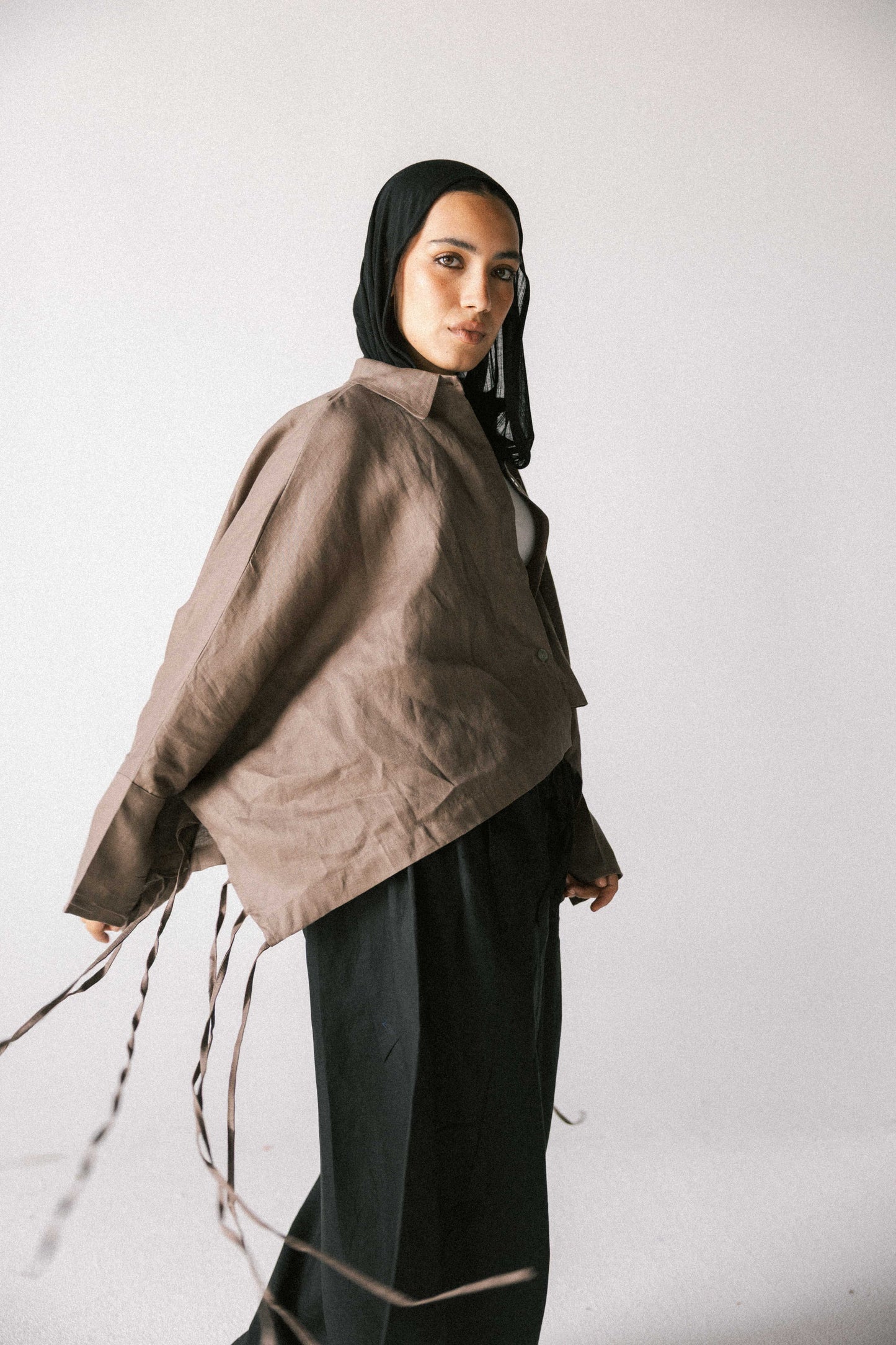 Fringes shirt in light brown