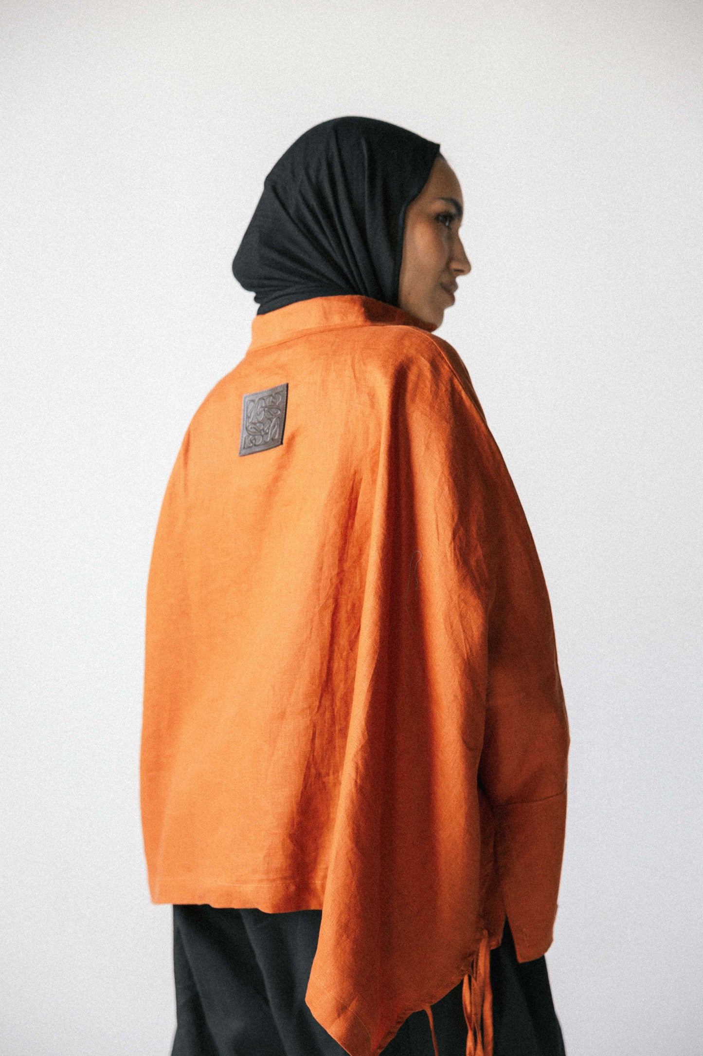 Fringes shirt in burnt orange