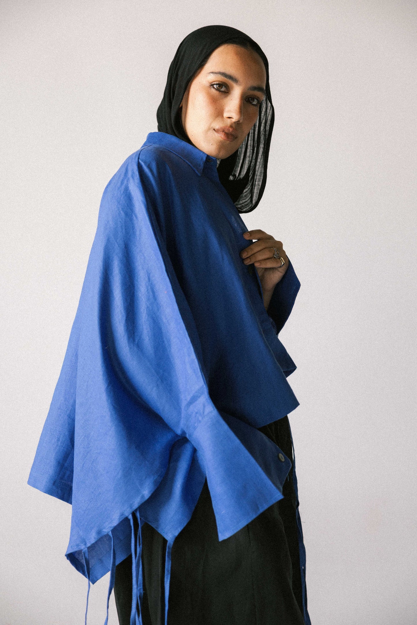 Fringes shirt in Royal blue