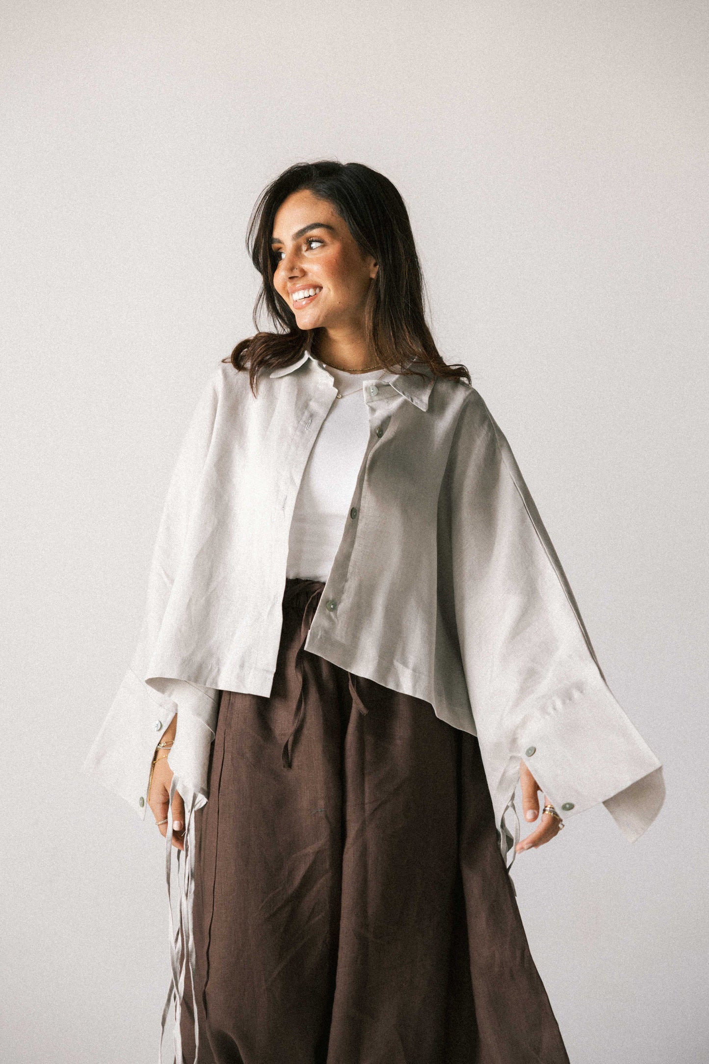 Fringes shirt in griesh