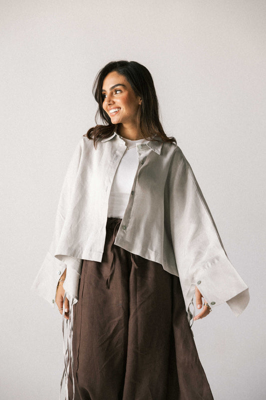 Fringes shirt in silver