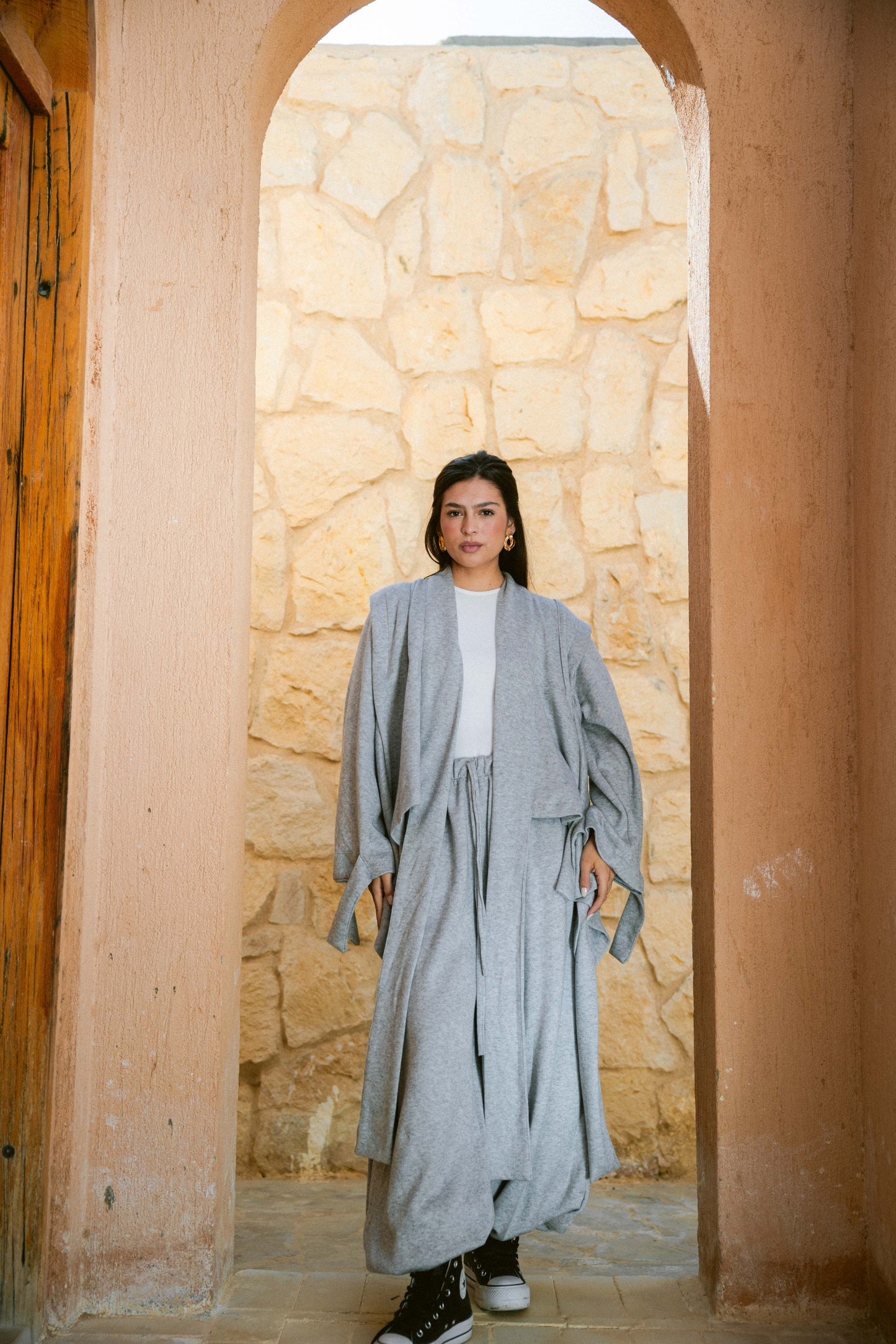 Ghalia Wool Set In Grey